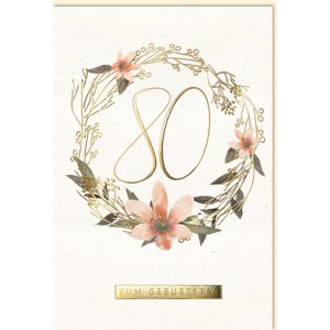 Faltkarte zum 80. Geburtstag  45-3780